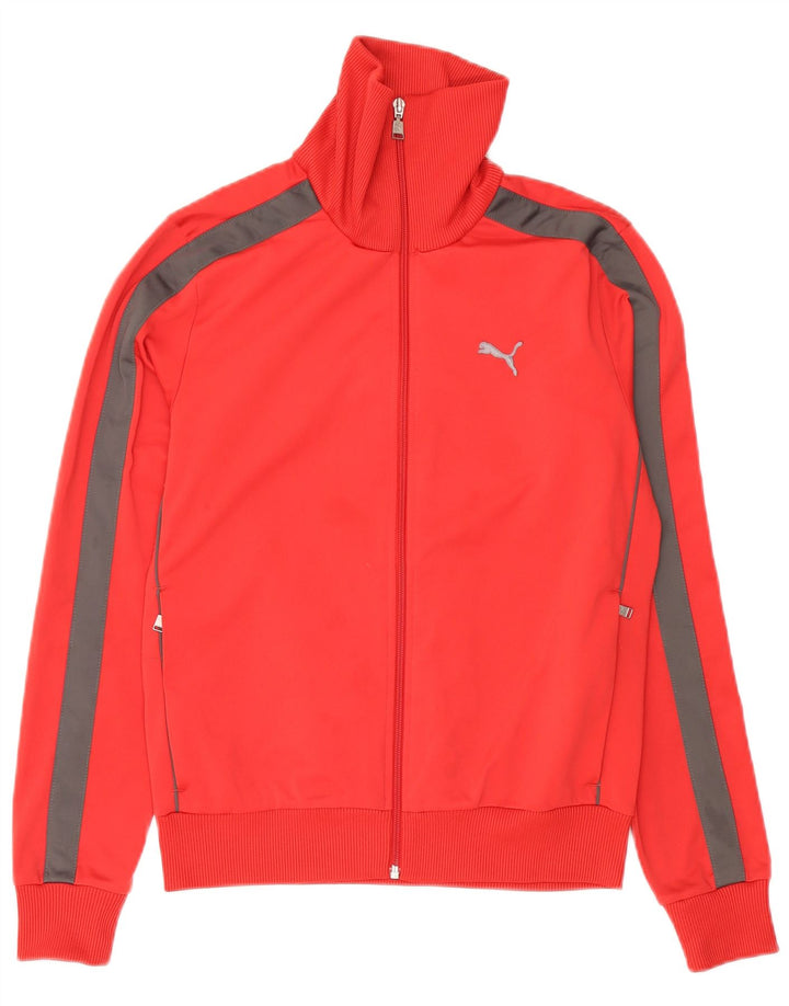 Puma Veste de survêtement pour homme Petit Rouge Colorblock Polyester