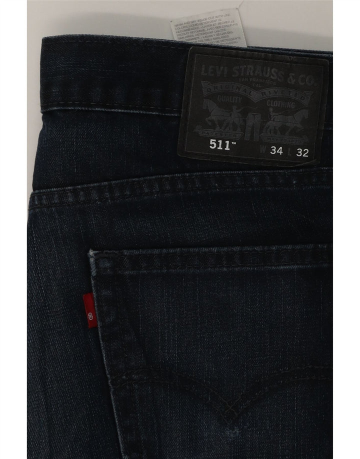 Levi's Jean Slim 511 Homme W34 L32 Bleu Marine Coton