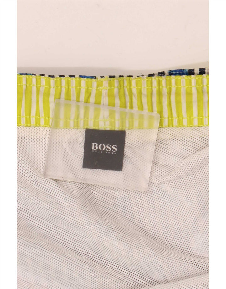 Hugo Boss Short de bain à rayures bleues pour homme