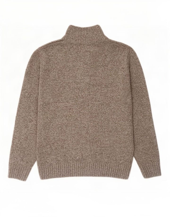 Marks & Spencer Pull à col boutonné pour homme Marron moyen moucheté