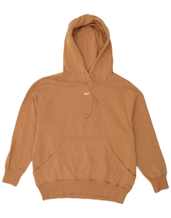 Nike Pull à capuche coupe ample pour homme en coton marron Taille S