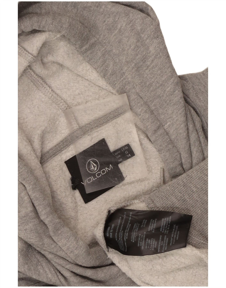 Volcom Sweat à capuche pour femme US 10 Large Gris Coton