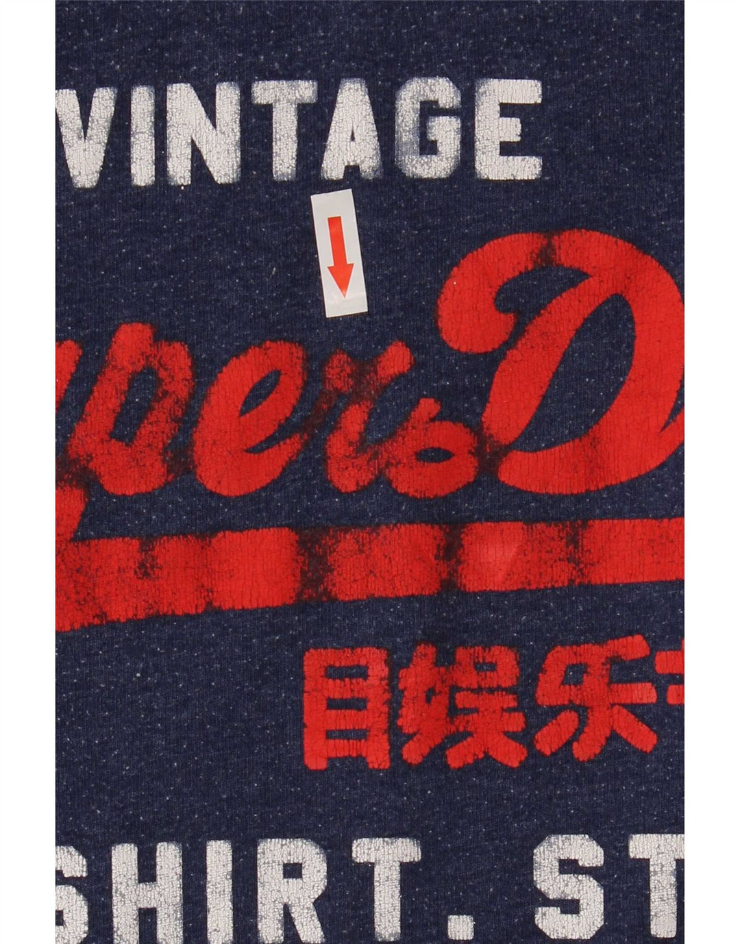 Superdry T-Shirt Graphique Homme Grand Bleu Coton