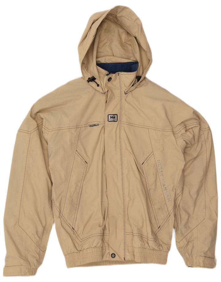 Helly Hansen Veste bomber à capuche graphique pour homme UK 36 Petit nylon beige