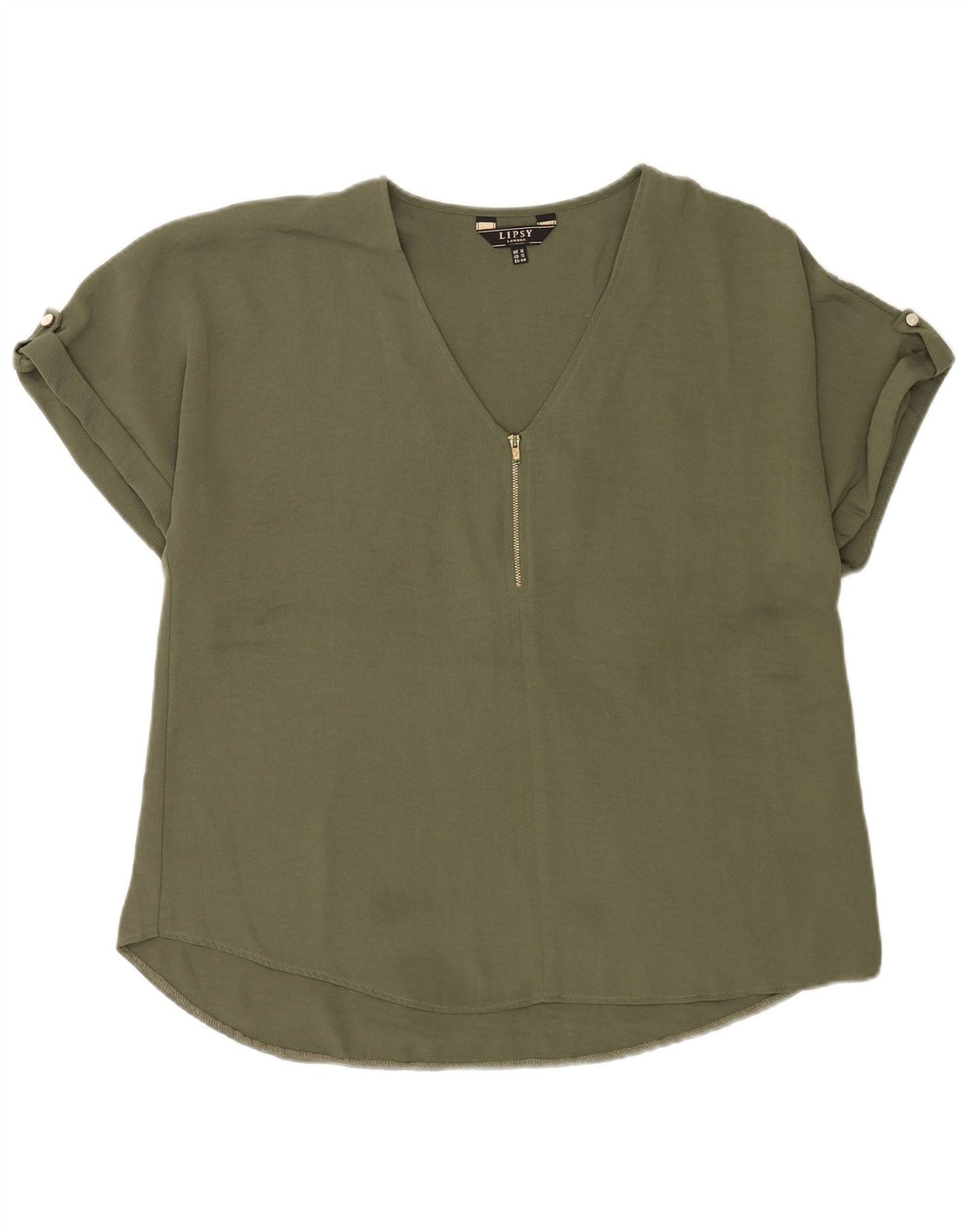 Lipsy Femme Blouse Oversize Top UK 16 Large Vert Polyester