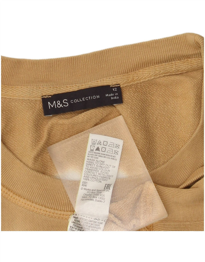 Marks & Spencer Sweat-shirt pour femme en coton rayé beige moyen UK 12
