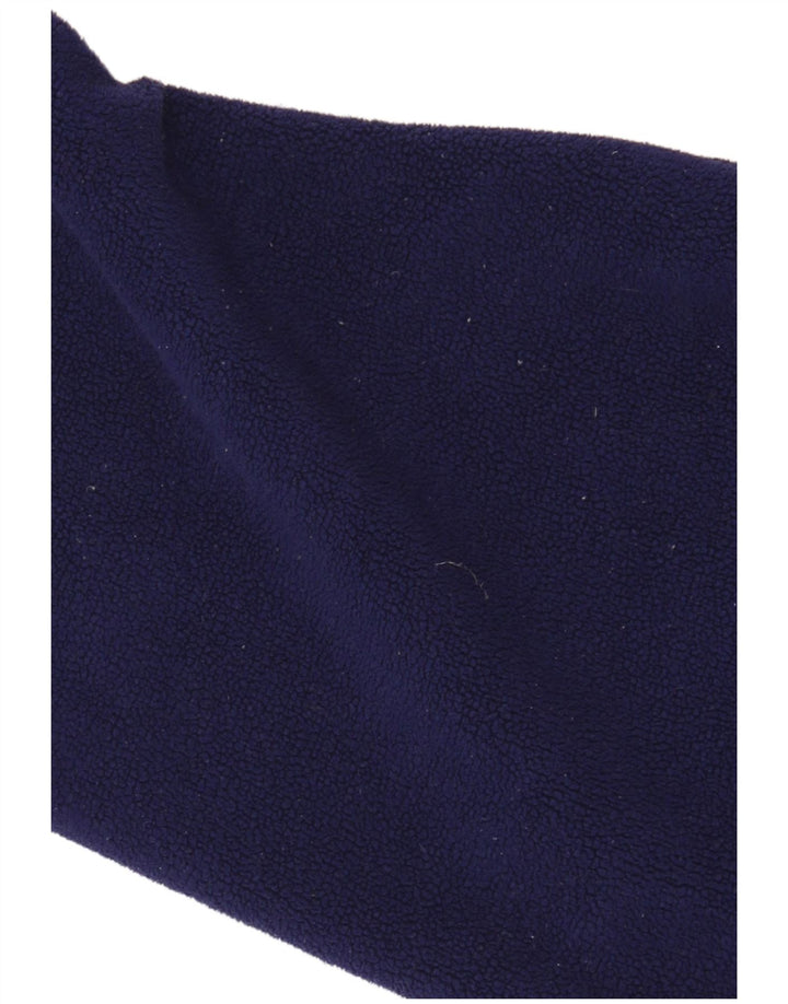 Adidas Pull polaire graphique à col zippé pour homme, grand, bleu marine, polyester