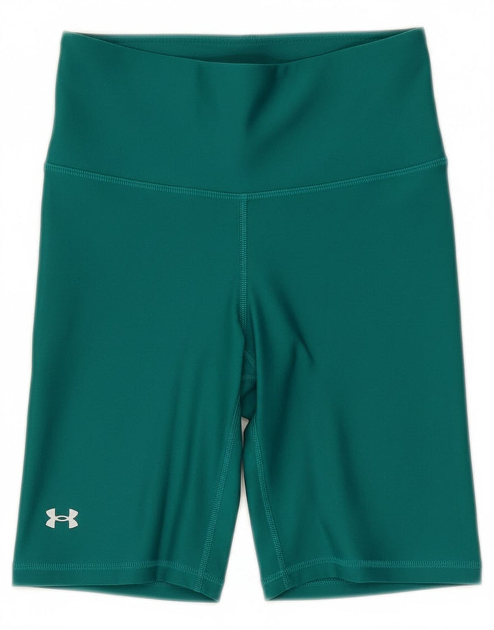 UNDER ARMOUR Womens Sport Shorts UK 4 XS  Green Polyester