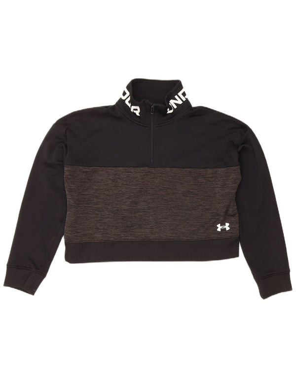 Under Armour Sweat-shirt Crop Graphic pour femme UK 14 Noir moyen