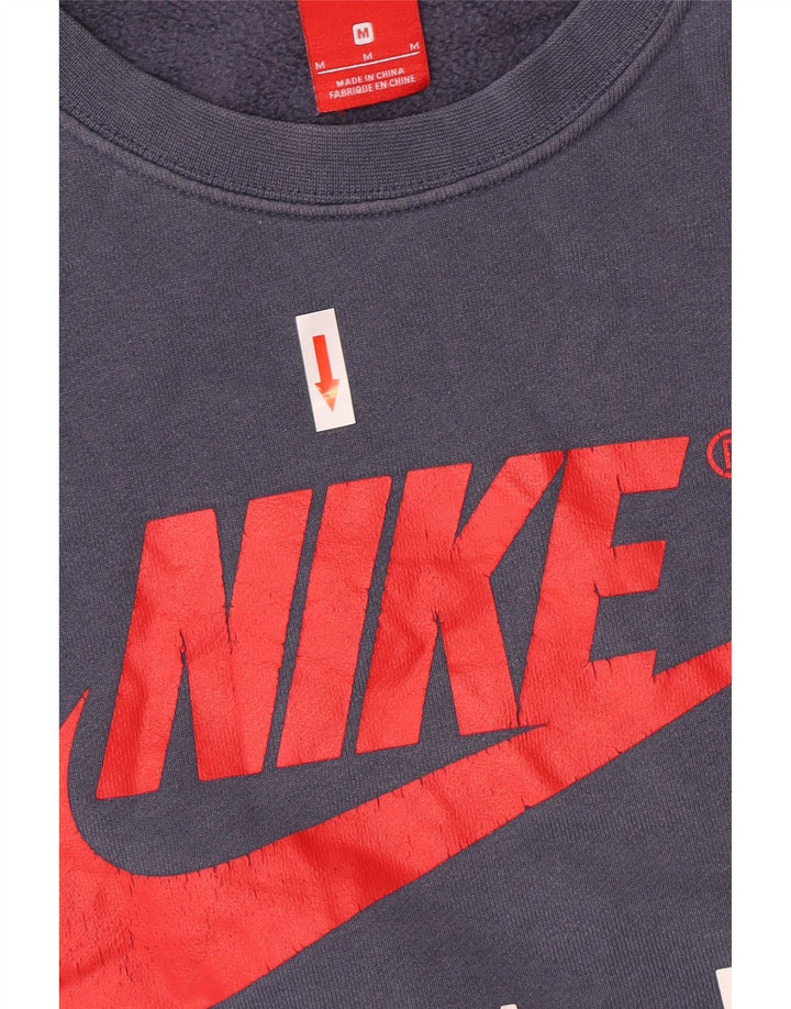 Nike Sweat-shirt graphique en coton color block bleu moyen pour homme