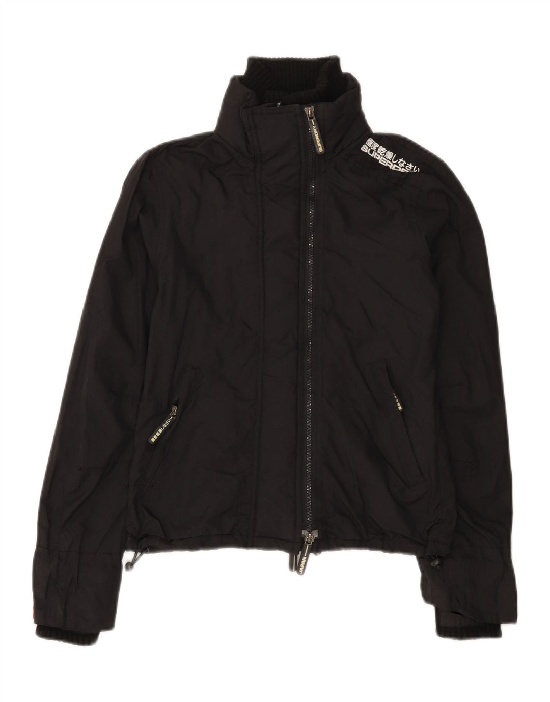 Superdry Veste de pluie graphique pour femme UK 6 XS Nylon noir
