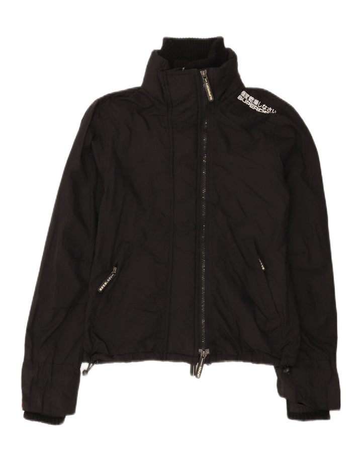 Superdry Veste de pluie graphique pour femme UK 6 XS Nylon noir