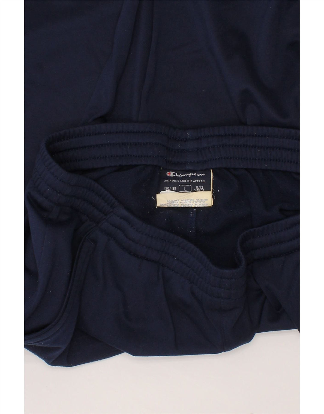 CHAMPION Boys Tracksuit Trousers 11-12 Years Large Navy Blue Polyester Vintage Champion and Second-Hand Champion from Messina Hembry 