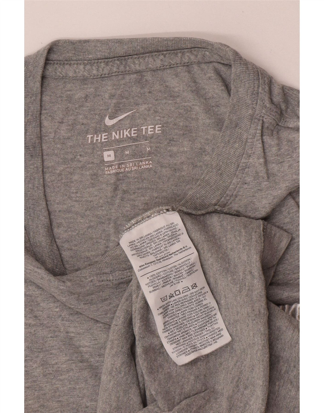 Nike T-Shirt Homme Gris Moyen Coton