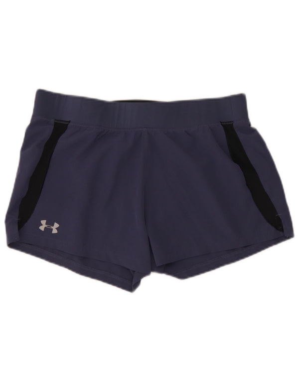 Under Armour Short de sport Heat Gear pour femme UK 14 Large Bleu marine