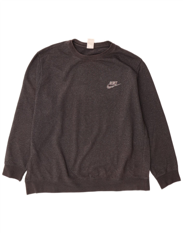 NIKE Sweat-shirt pour homme 2XL Gris Coton