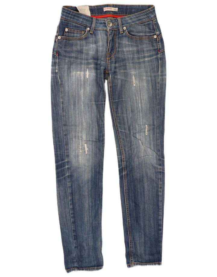 Liu Jo Jean Slim effet vieilli W27 L29 en coton bleu pour femme