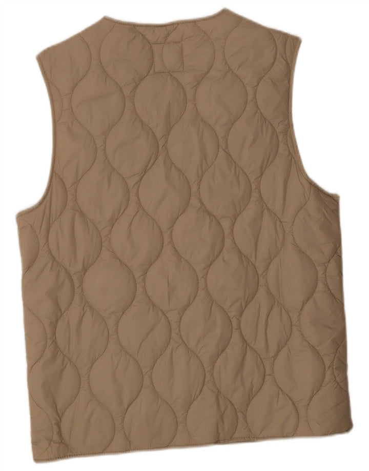 Zara Gilet matelassé pour homme UK 38 Polyester beige moyen
