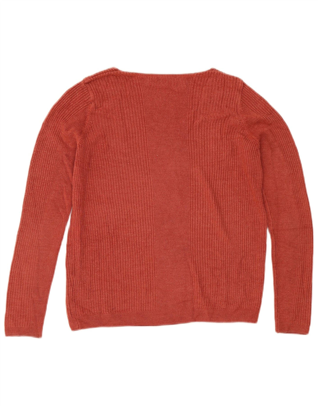 Marks & Spencer Pull col en V pour femme UK 12 Acrylique marron moyen