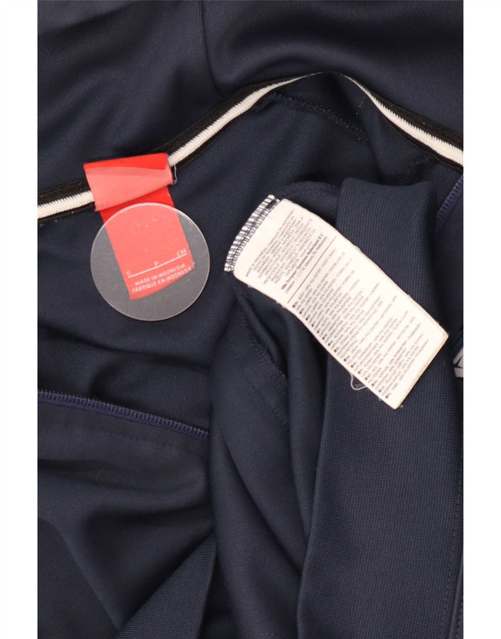 Nike Pull à capuche zippé pour homme Petit polyester color block bleu marine
