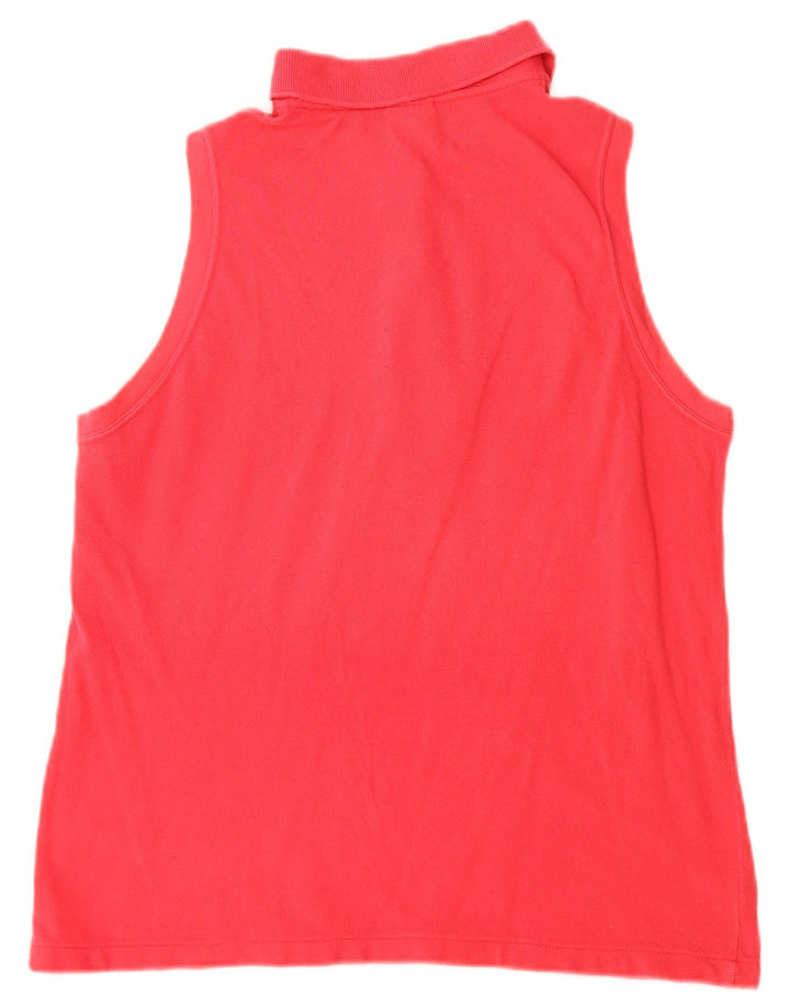 LACOSTE Polo sans manches femme taille 44 grand coton rose