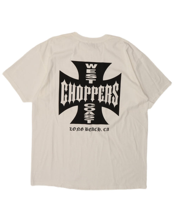 Anvil Hommes West Coast Choppers T-Shirt Graphique Régulier Top 2XL Coton Blanc