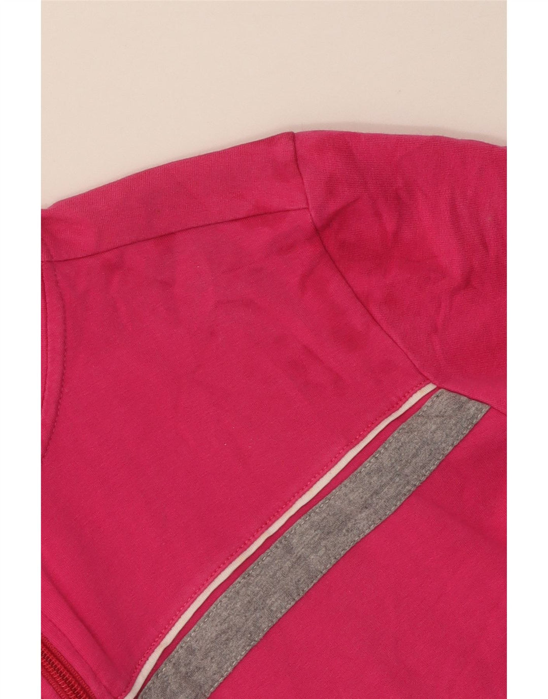 ELLESSE Veste de survêtement pour femme UK 12 en coton color block rose moyen