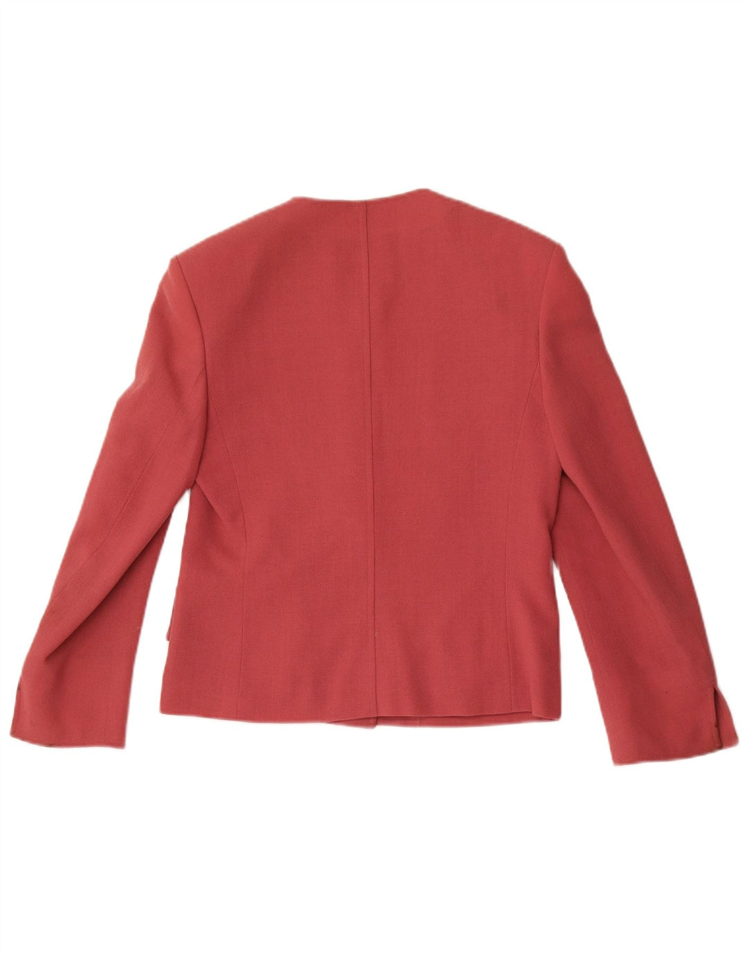 Jaeger Veste blazer à 4 boutons pour femme UK 8 Petite laine rose