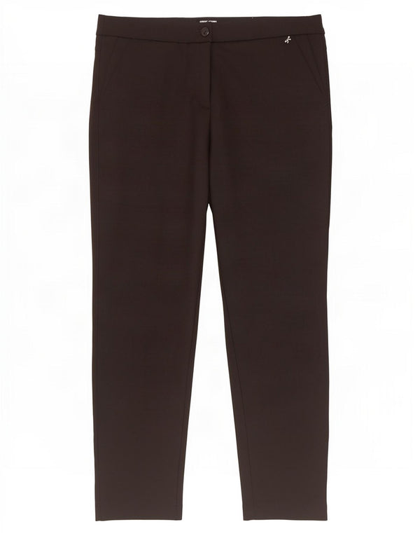 Gerry Weber Pantalon Chino Slim Femme UK 16 Large W34 L29 Coton Noir
