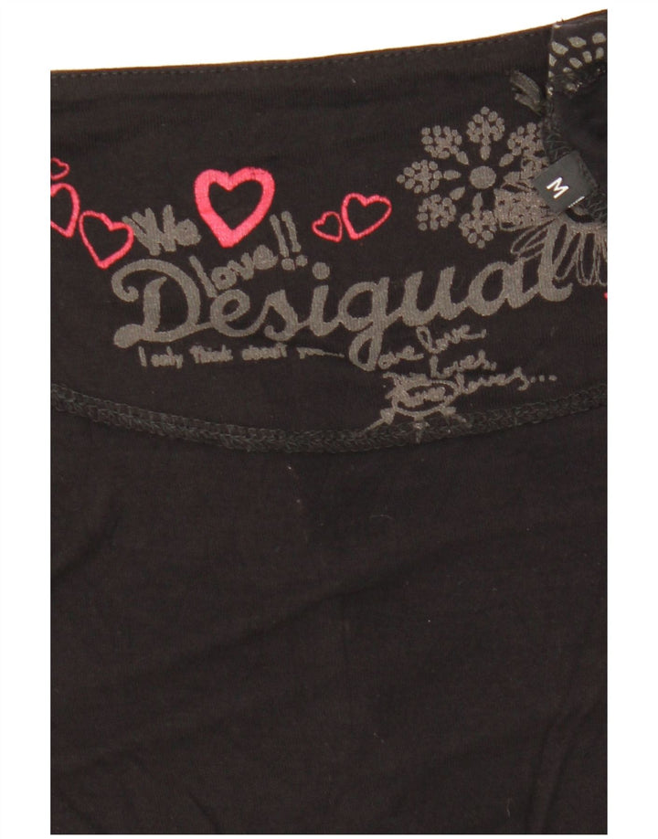 Desigual Chemisier graphique surdimensionné pour femme UK 44 Noir moyen géométrique