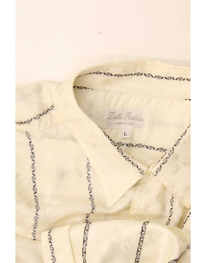 Chemise Homme Vintage Grande Rayée Beige
