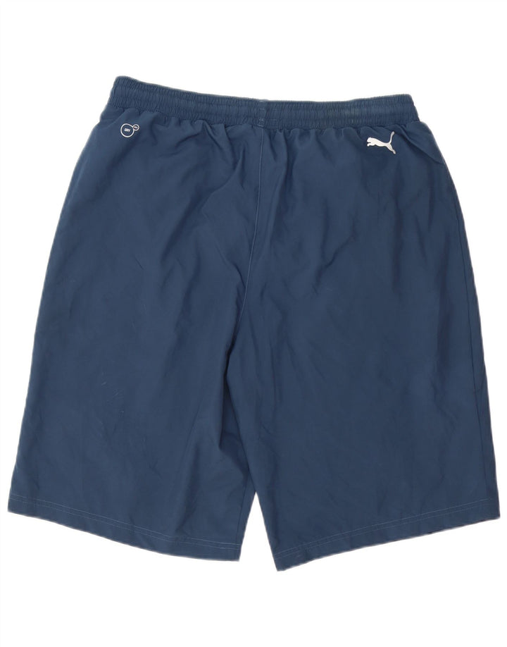 Puma Short de sport graphique pour homme, grand, bleu marine, polyester