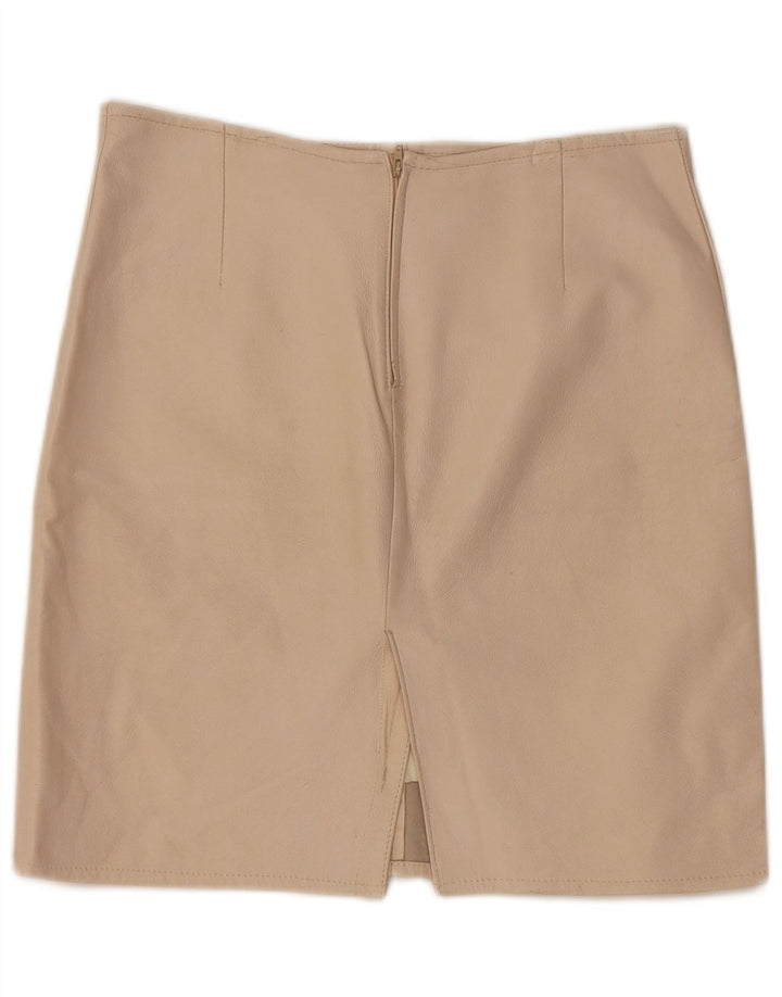 jupe en cuir femme vintage W30 Beige moyen