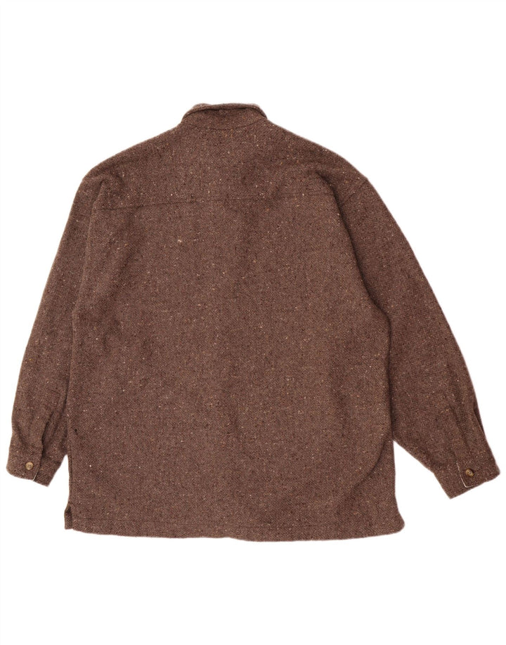 Lerros Surchemise XL Marron Acrylique Moucheté Homme