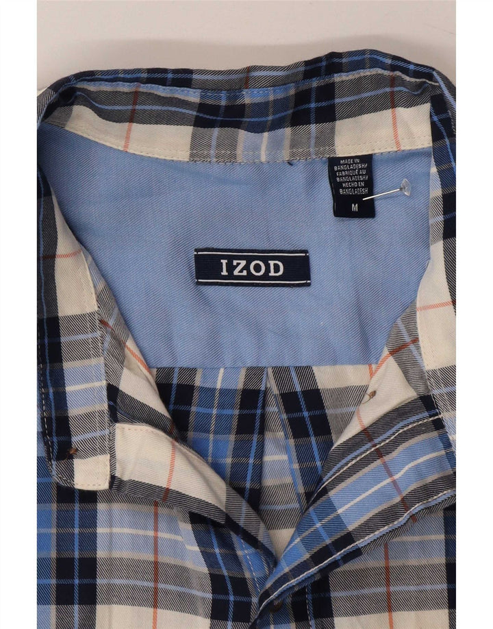 Chemise homme Izod en coton à carreaux bleu moyen