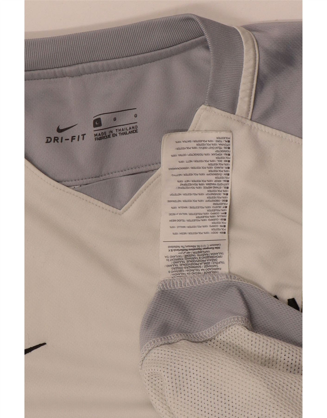 Nike Haut Dri Fit Graphic à manches longues pour homme en polyester color block Blanc Taille L