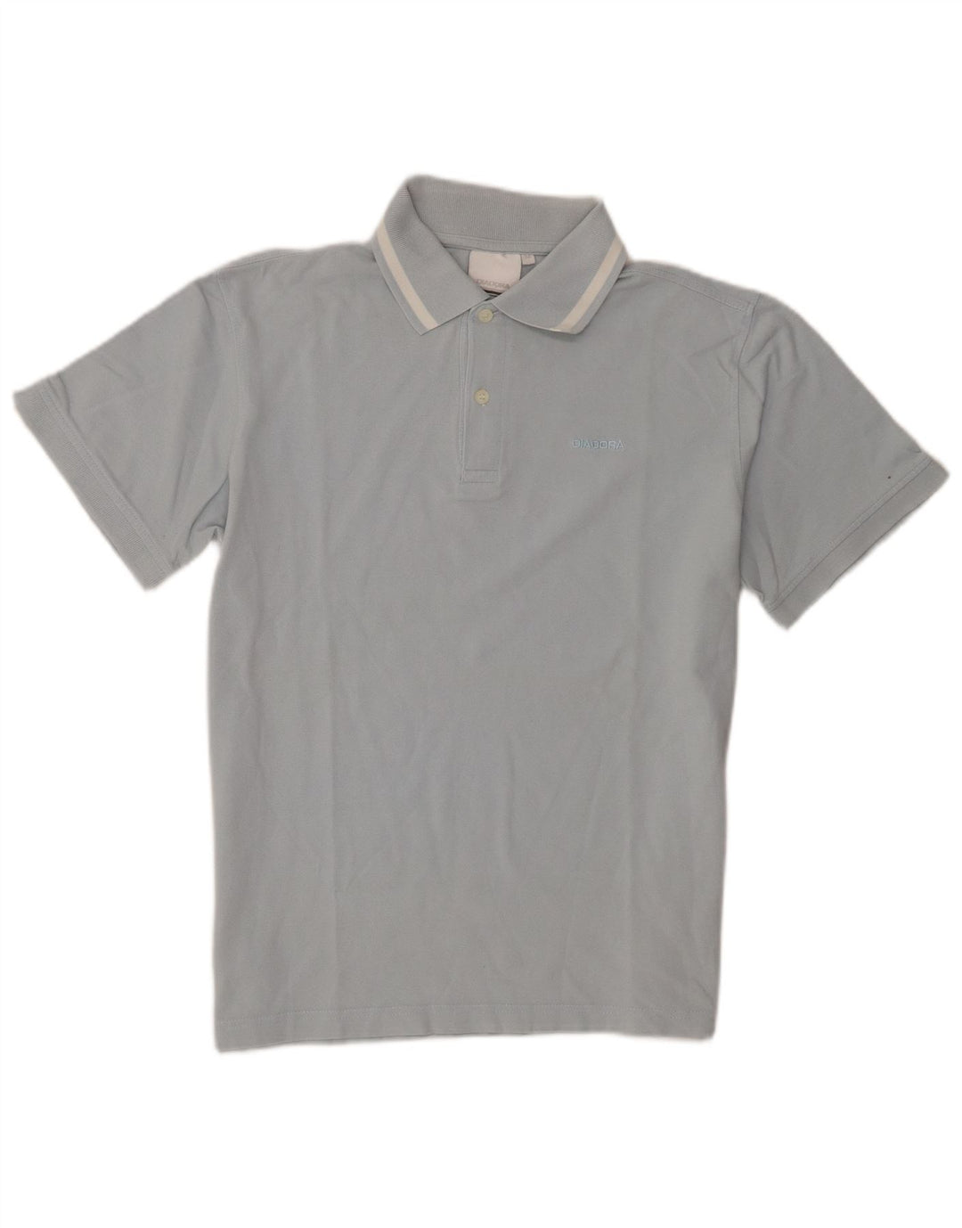 Diadora Polo à Manches Courtes Regular Fit Homme Bleu Moyen Coton
