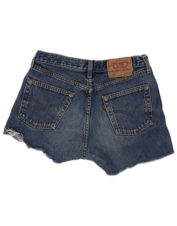 Levi's Short en Jean 501 Femme W30 Bleu Moyen Coton