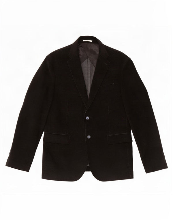 Bottega Del Sarto Veste blazer à 2 boutons pour homme UK 44 2XL Coton noir
