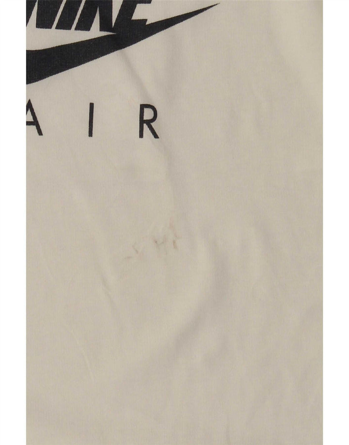 Nike T-shirt Air Graphic pour homme en coton blanc moyen