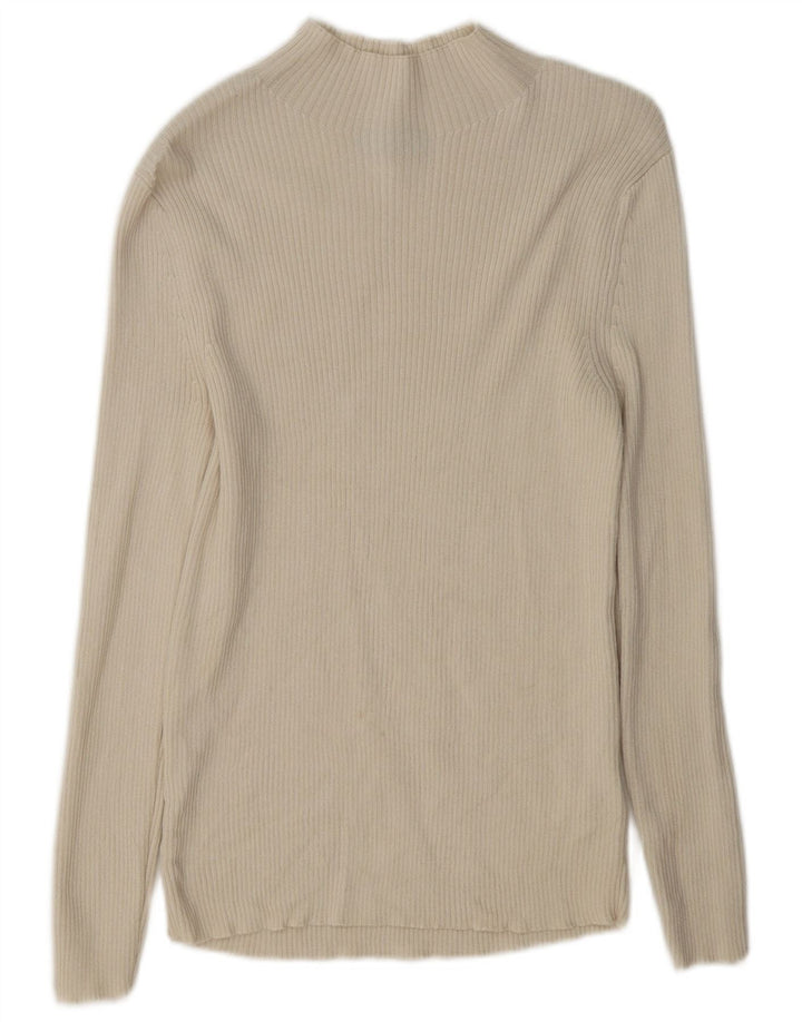 Marks & Spencer Pull col roulé pour femme UK 12 laine beige moyen