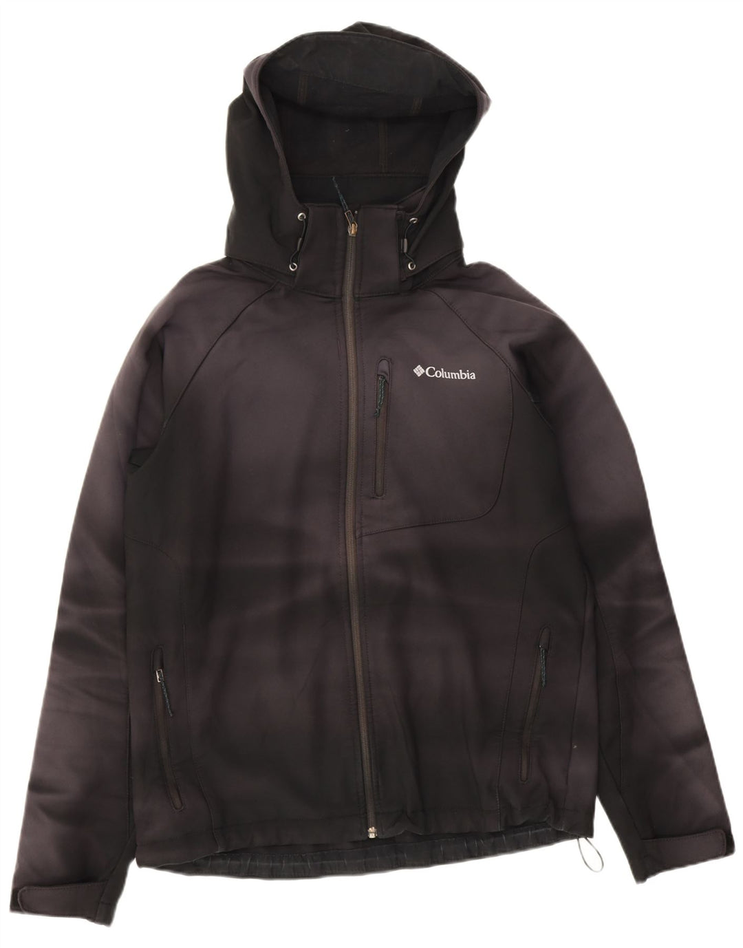 Columbia Veste coupe-vent à capuche pour homme UK 40 Large Noir Tie Dye Polyester