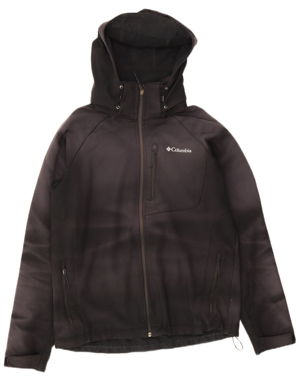 Columbia Veste coupe-vent à capuche pour homme UK 40 Large Noir Tie Dye Polyester
