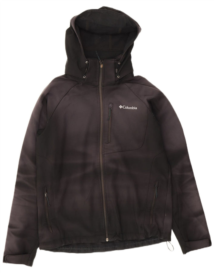 Columbia Veste coupe-vent à capuche pour homme UK 40 Large Noir Tie Dye Polyester