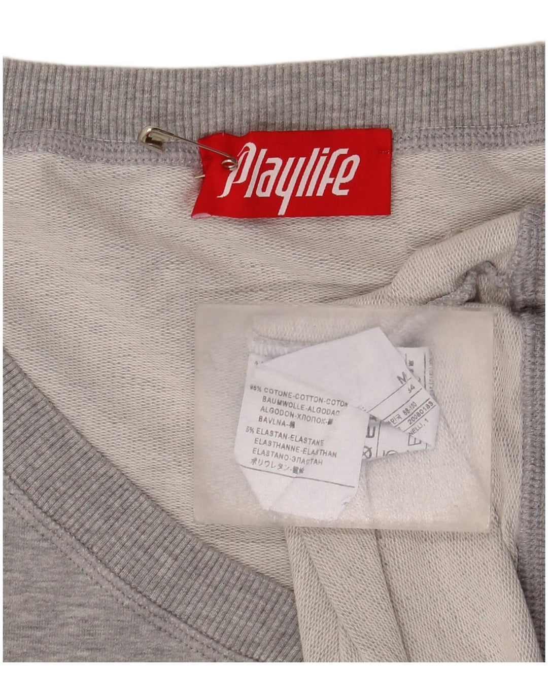 Playlife Sweat-shirt pour femme UK 44 en coton gris moyen