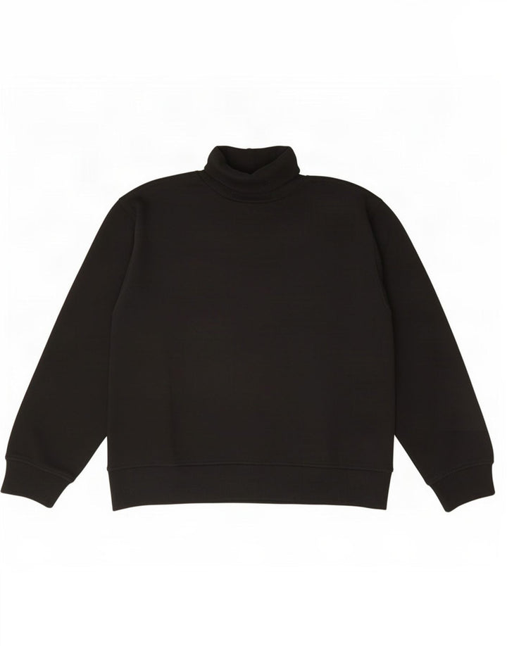 Zara Pull col roulé pour femme UK 14 en coton noir moyen