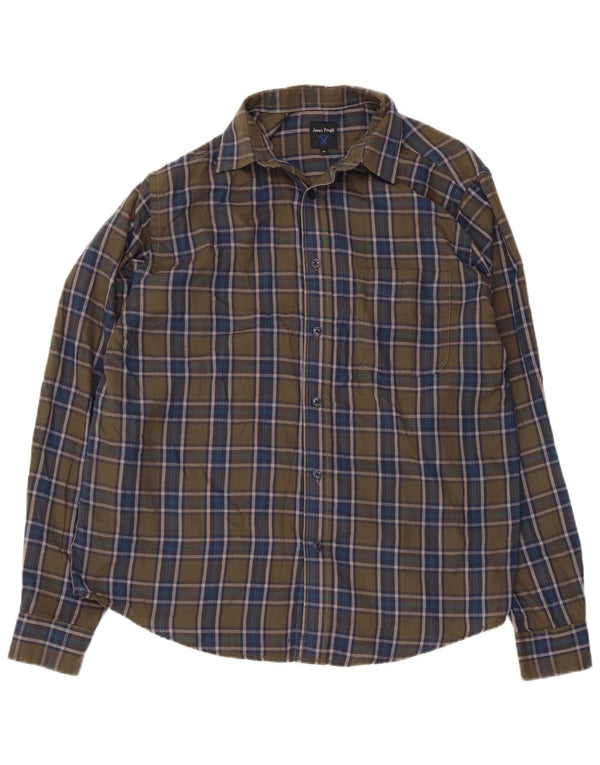 JAMES PRINGLE Chemise Flanelle Homme Kaki Moyen Carreaux Polyester