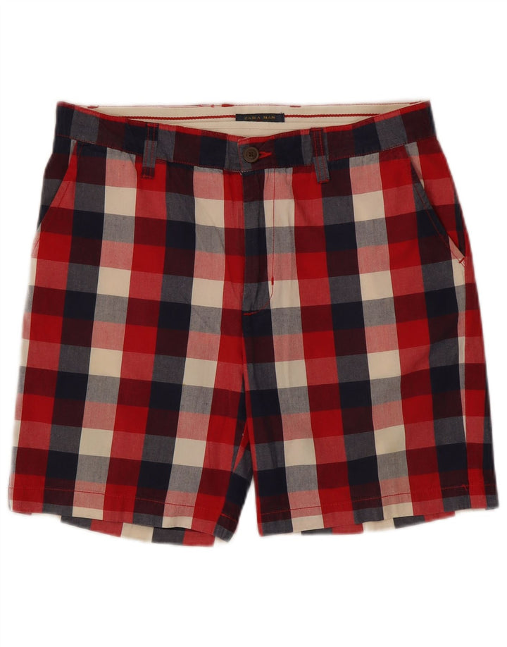 Zara Short Chino Homme EU 42 Large W32 Vichy Rouge