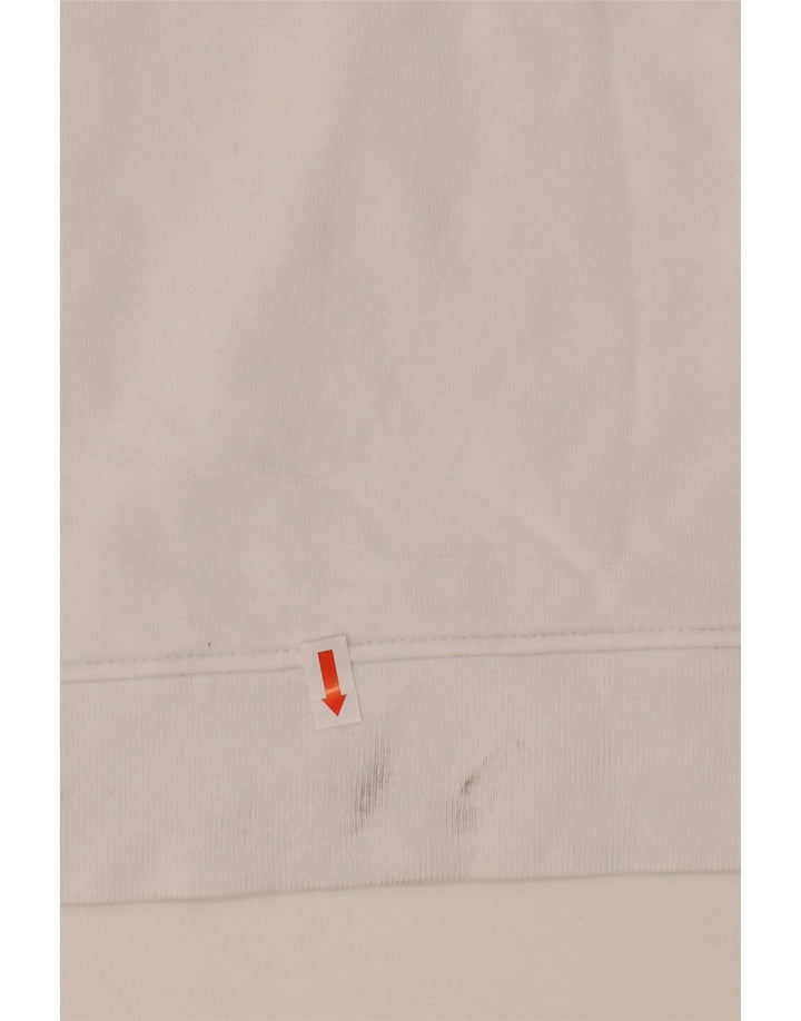 LEVI'S Sweat-shirt graphique surdimensionné pour femme UK 16 Grand coton blanc
