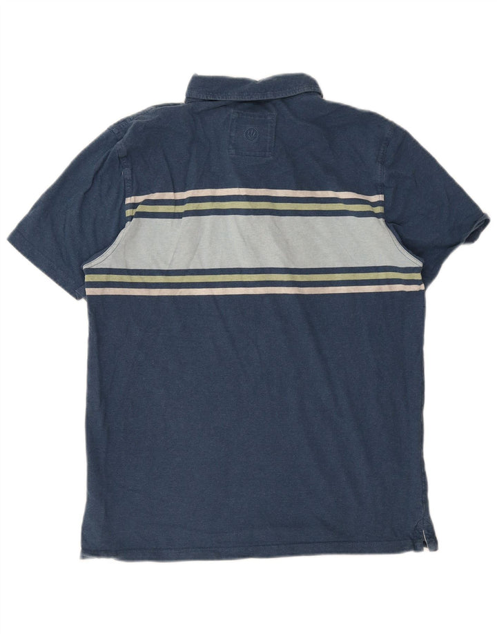 Fat Face Polo Homme Large Bleu Colorblock Coton
